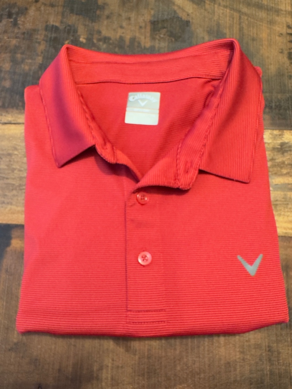 Callaway Men's Red Mini-striped Golf Polo Shirt Opti-Dri XXL